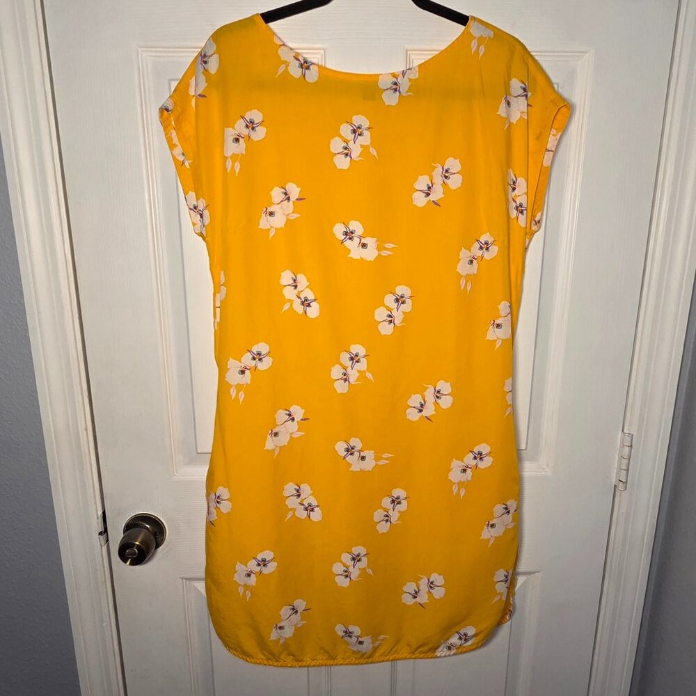 Patagonia Work Wear Golden Yellow Floral Pockets Dress - Size Medium -Like New!!